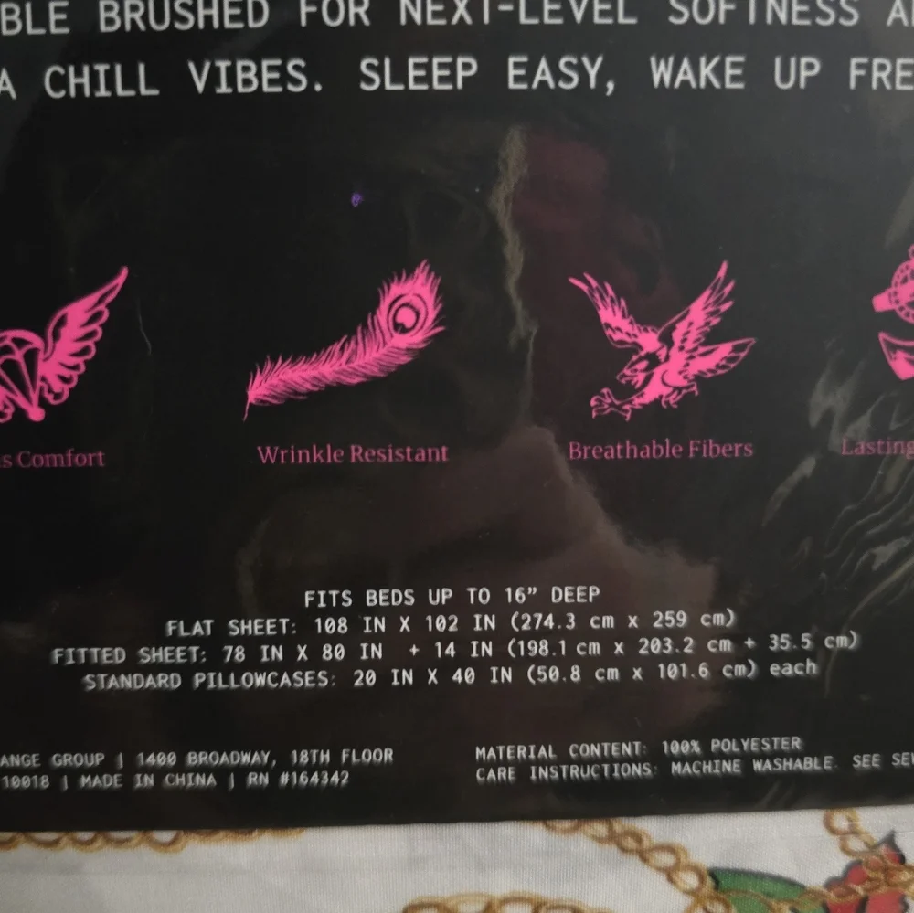 ❤️‍🔥 Ed Hardy 6 Piece King Sheet Set